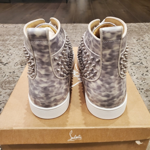 Christian Louboutin Louis Orlato Patent Leather Spiked High Top Sneaker - Picture 5 of 9